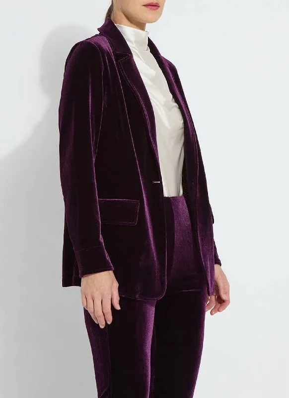 Mercer Velvet Blazer In Royalty Women's High-End Blazer