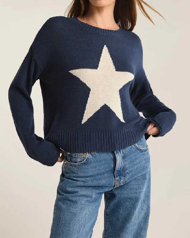 Sienna Star Sweater Print Jacquard Patchwork