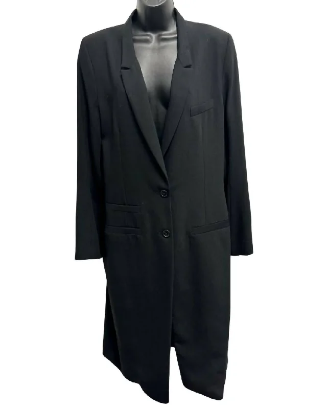 Women's Tailored Longline Blazer In Black Women's Premium Blazer