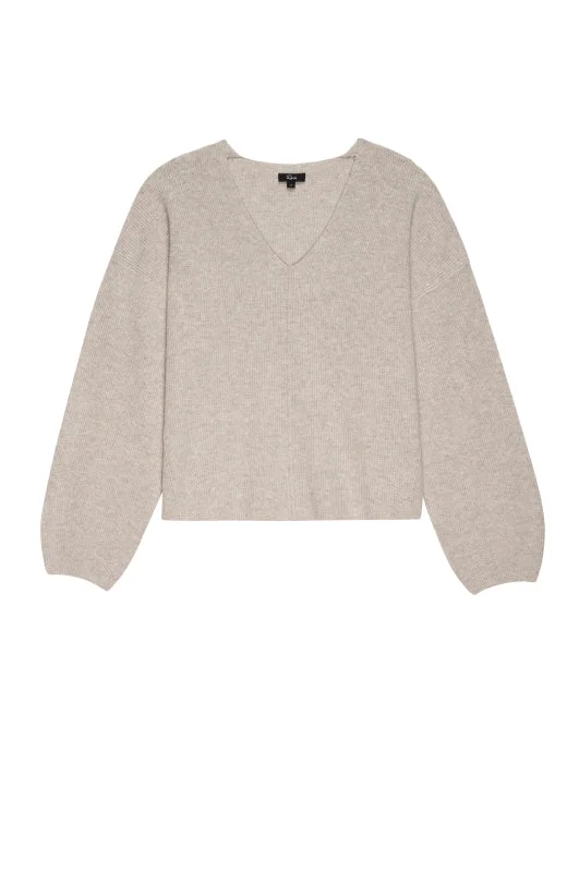 Hollyn Sweater (Heather Oatmeal) Cashmere Blend Cotton Blend Poly Blend