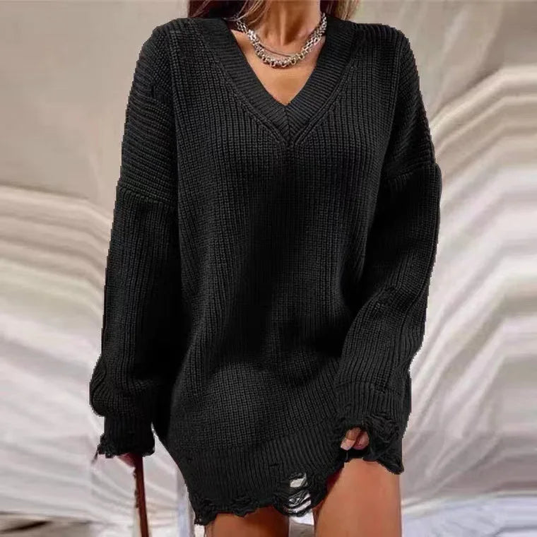 v-neck Black