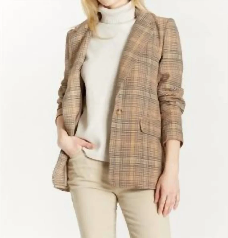 Slim Boyfriend Blazer In Light Sage Milan Custom Blazer