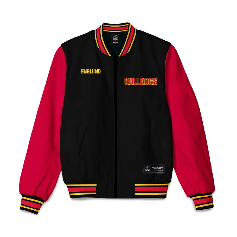 Ferris State - NCAA Women's Track & Field : Daisy Englund - Bomber Jacket Jacket Blazer Coat
