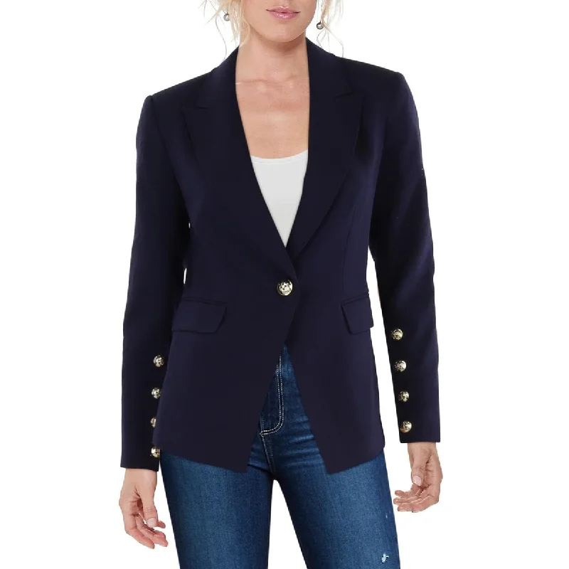 Womens Knit Textured One-Button Blazer Women's Casual Suit