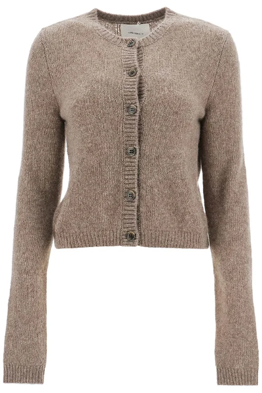 felicia silk and cashmere cardigan 2024231 NOUGAT Real Fur Shearling Chenille