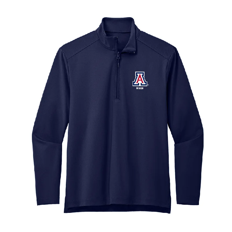 Arizona - NCAA Women's Track & Field : Dakota Minor - Premium Quarter Zip Jacket Zippered Front Buttoned Front Snap Front