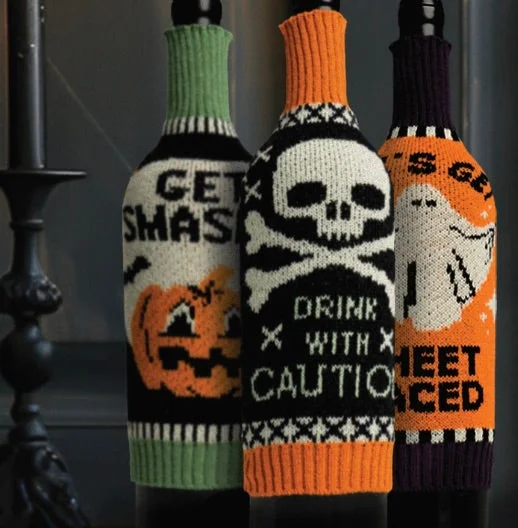 Halloween Bottle Sweater - 3 options! Zippered Buttoned Snapped