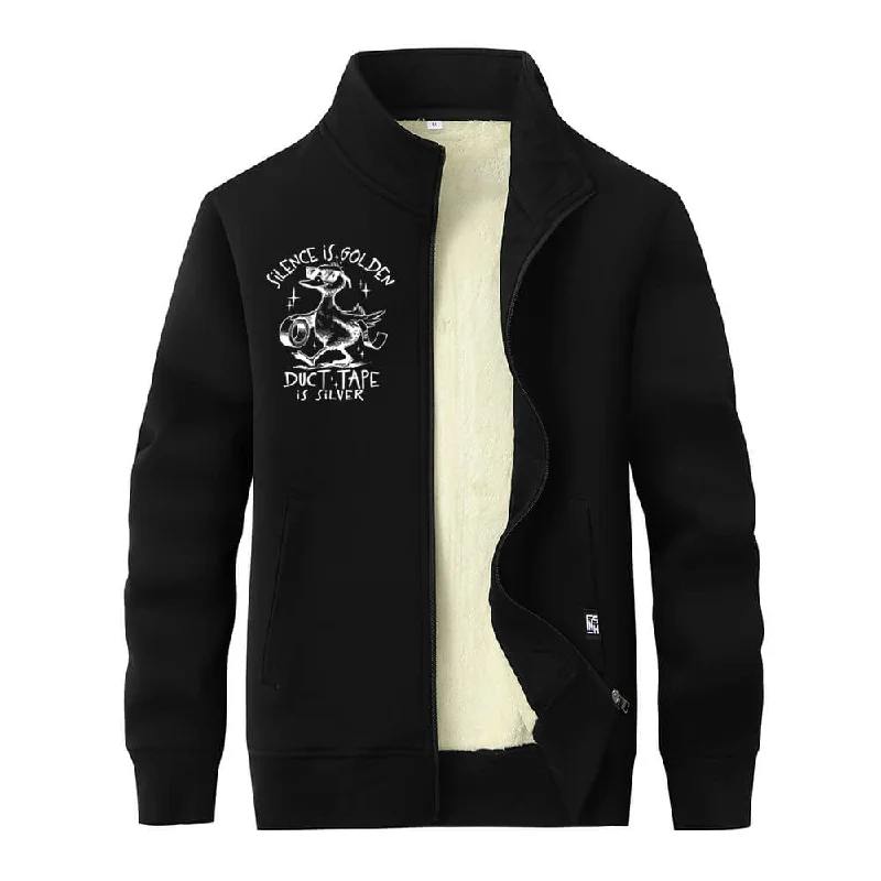 Silence Is Golden Fleece Sherpa Stand Collar Zip Cardigan Polka Dot Checkered Tartan Silence Is Golden Fleece Sherpa Stand Collar Zip Cardigan Polka Dot Checkered Tartan