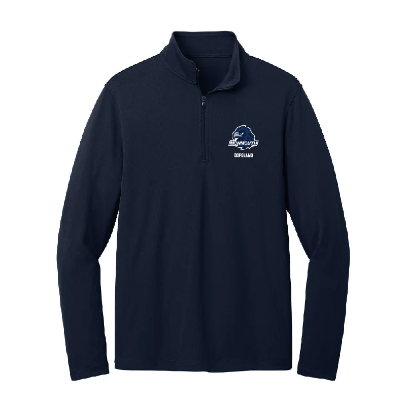 Monmouth - NCAA Women's Rowing : Audrey Copeland - Lightweight Quarter Zip Jacket Denim Jacket Leather Jacket Suede Jacket