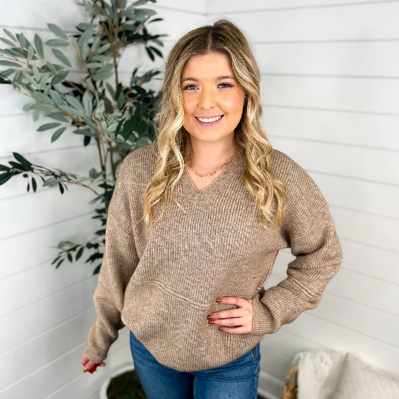 Can You Believe it Knit Long Sleeve Brown Avery Mae Hooded Sweater Top Spandex Rayon Corduroy Can You Believe it Knit Long Sleeve Brown Avery Mae Hooded Sweater Top Spandex Rayon Corduroy
