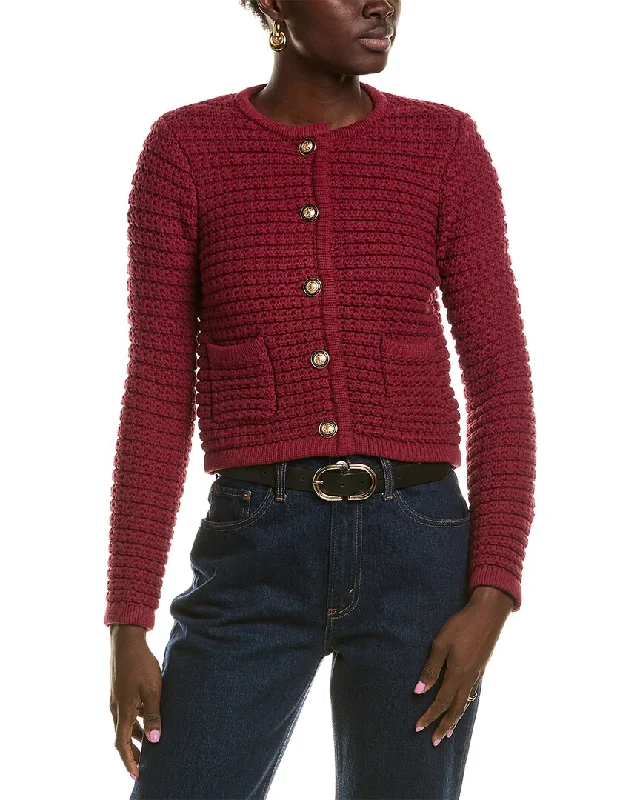 Walter Baker Janis Cardigan Cashmere Blend Cotton Blend Poly Blend