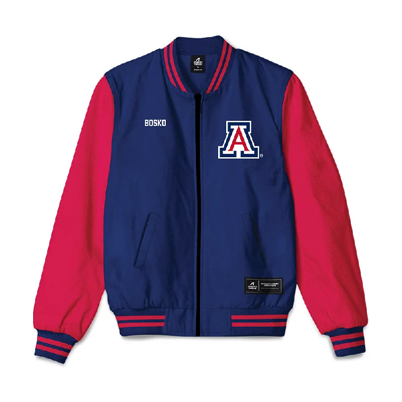 Arizona - NCAA Women's Track & Field : Jenica Bosko - Bomber Jacket Satin Jacket Silk Jacket Chiffon Jacket