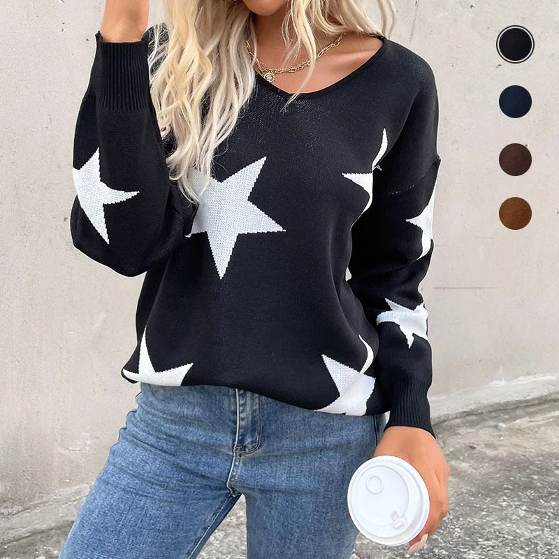 IKEARLAX New women's clothing popular autumn new 2025 long-sleeved jacquard knitted sweater women's bottom pullover Spandex Rayon Corduroy