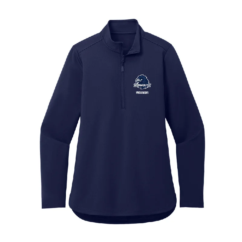 Monmouth - NCAA Women's Rowing : Keira Yablonsky - Women's Premium Quarter Zip Jacket Welt Pockets Slit Pockets Flap Pockets