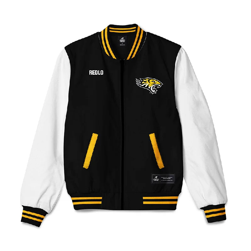 Towson - NCAA Women's Track & Field : Leeann Redlo - Bomber Jacket Welt Pockets Slit Pockets Flap Pockets