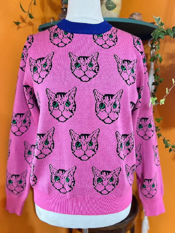 PINKY KITTY JUMPER Notch Collar Peter Pan Collar Cowl Neck