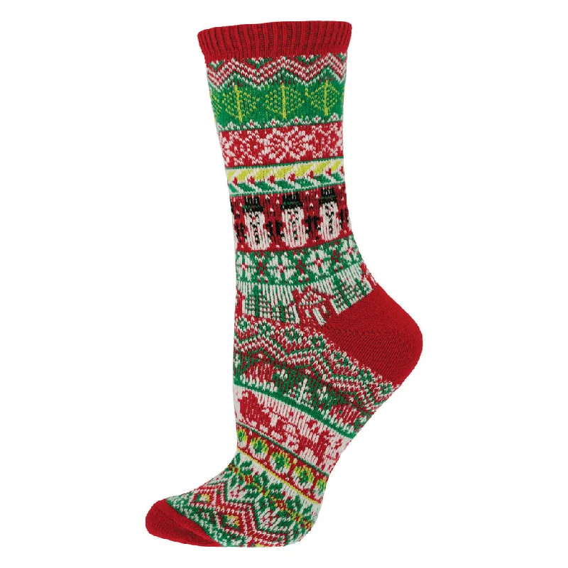 Tis The Season | Sweater Sock | Women | Red/Green Stretchy Elastic Breathable