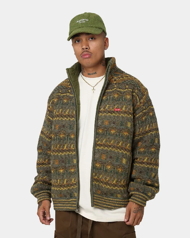 Supreme X Missoni Reversible Knit Jacket Brown Quilted Jacket Puffer Jacket Insulated Jacket