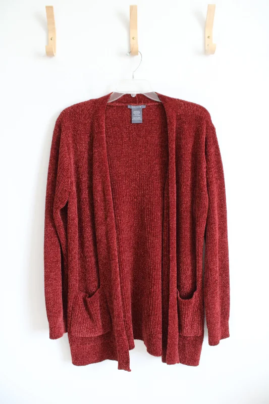 Matty M Rust Chenille Cardigan | XL Fitted Loose Oversized