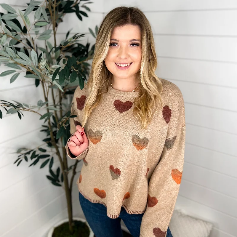 Forever in Love Long Sleeve Brown Avery Mae Sweater Top Wool Fabric Cashmere Fabric Tweed Fabric Forever in Love Long Sleeve Brown Avery Mae Sweater Top Wool Fabric Cashmere Fabric Tweed Fabric