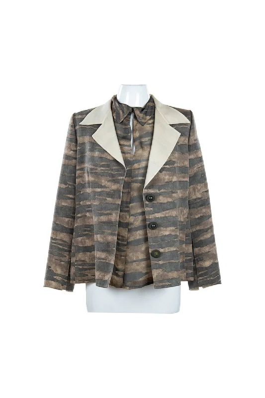 Blazer And Blouse Set Women's Trench Blazer