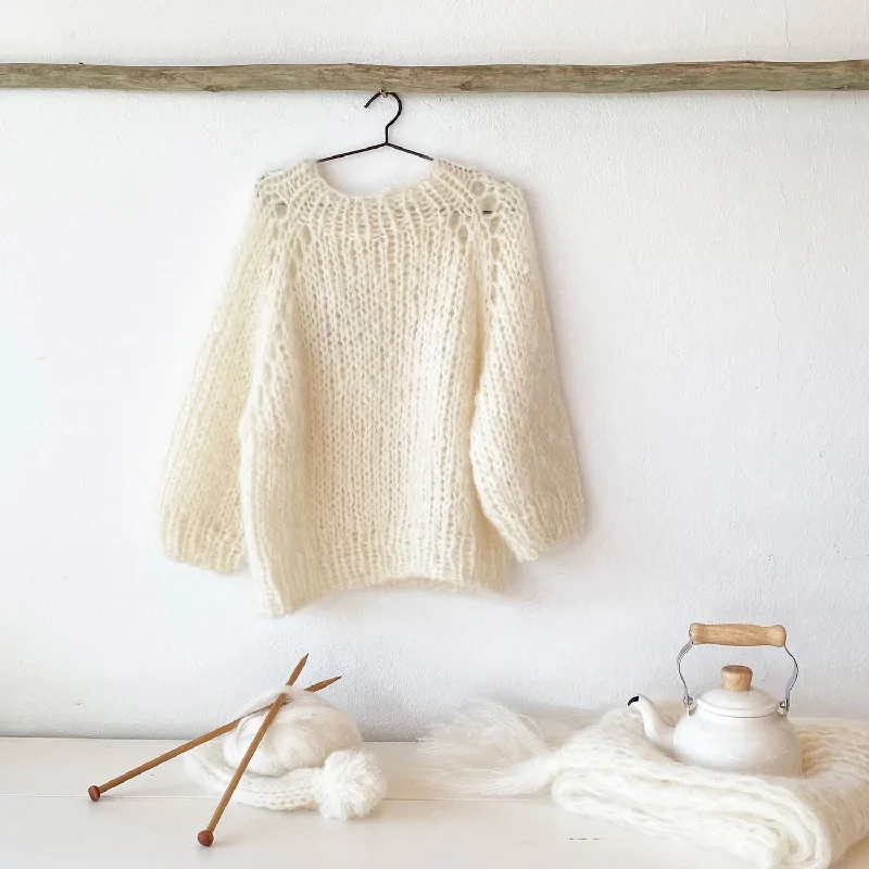 Atelier Sweater - Women - MO Mohair - S000 Natural Long Sweater Short Sweater Cropped Sweater