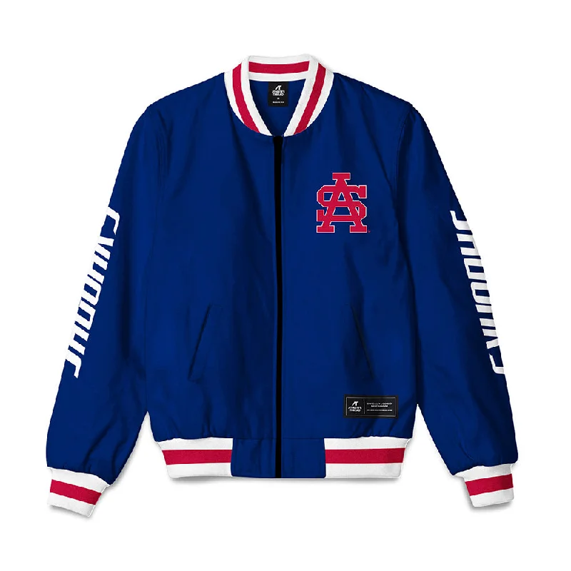 South Alabama - NCAA Women's Track & Field : Morgan Mathews - Bomber Jacket Wool Fabric Cashmere Fabric Tweed Fabric