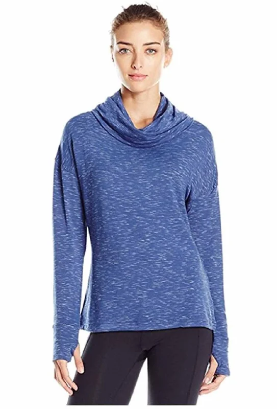 Danskin Womens French Terry Pullover Sweater Top Shirt (Slate Blue, X-Small) Ribbed Striped Patterned Danskin Womens French Terry Pullover Sweater Top Shirt (Slate Blue, X-Small) Ribbed Striped Patterned