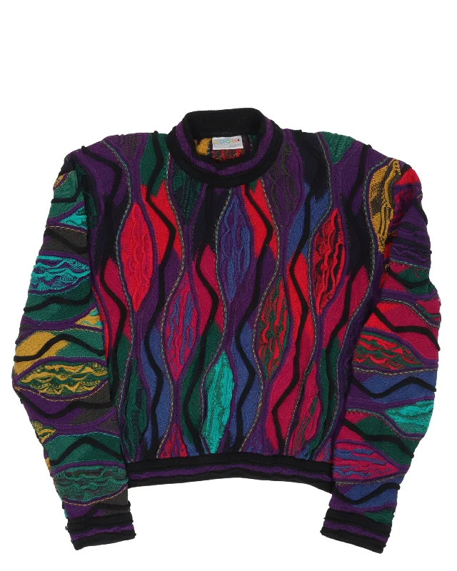 Coogi Sweater Lace Blend Ribbed Blend Corduroy Blend
