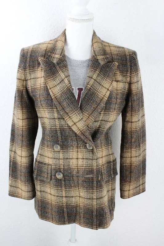 Vintage Yellow Blazer (M) Women's Trendy Blazer