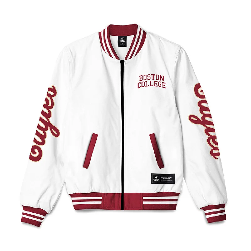 Boston College - NCAA Women's Rowing : Leighton Davis - Bomber Jacket Faux Fur Jacket Real Fur Jacket Shearling Jacket