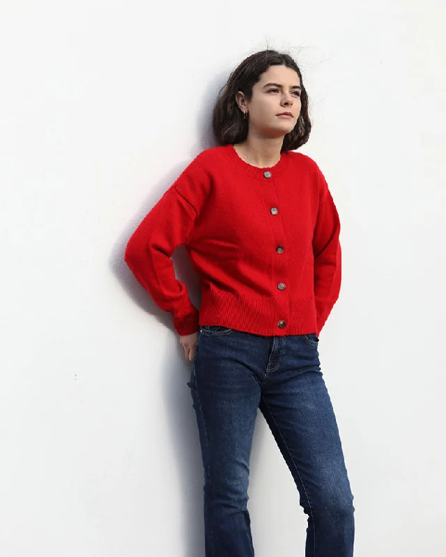 Betsy Cardigan | Cashmere-Merino Boat Neck Shawl Collar Notched Collar