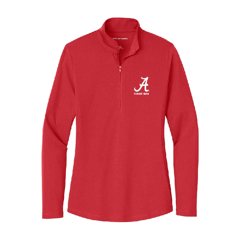 Alabama - NCAA Women's Rowing : Taylor Vander Horn - Women's Lightweight Quarter Zip Jacket Knit Fabric Woven Fabric Fleece Fabric