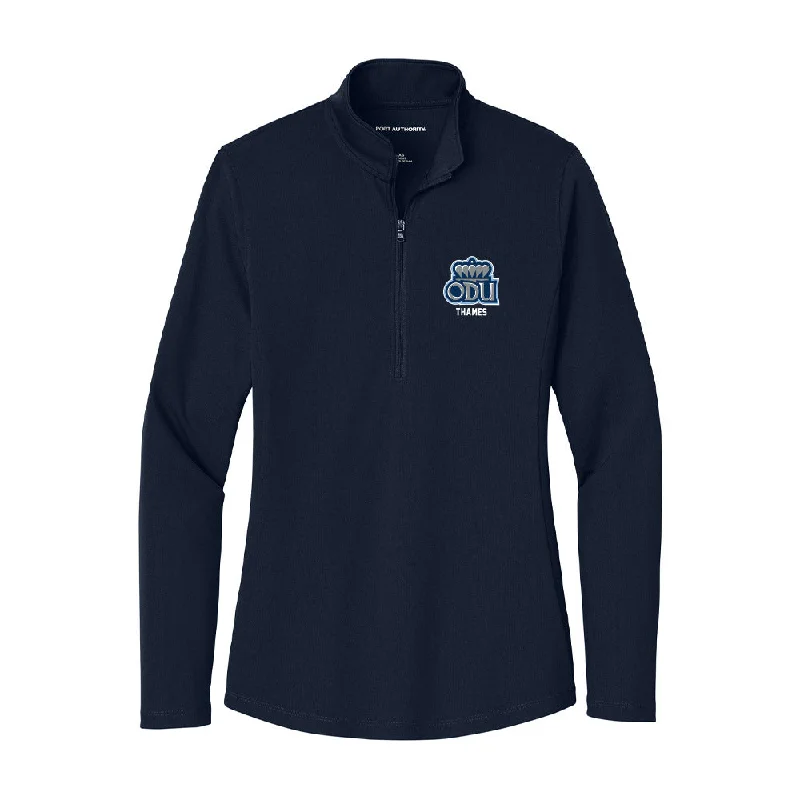 Old Dominion - NCAA Women's Rowing : Aubrey Thames - Women's Lightweight Quarter Zip Jacket Jacket Blazer Coat