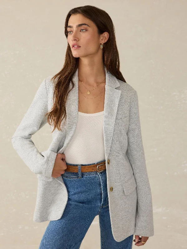 Inlet Knit Blazer - Heather Grey Women's Handmade Blazer