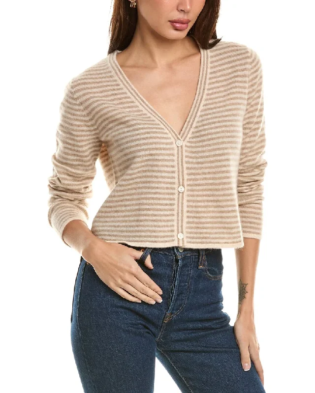 Magaschoni Feeder Stripe Cropped Cardigan Plaid Cardigan Polka Dot Checkered