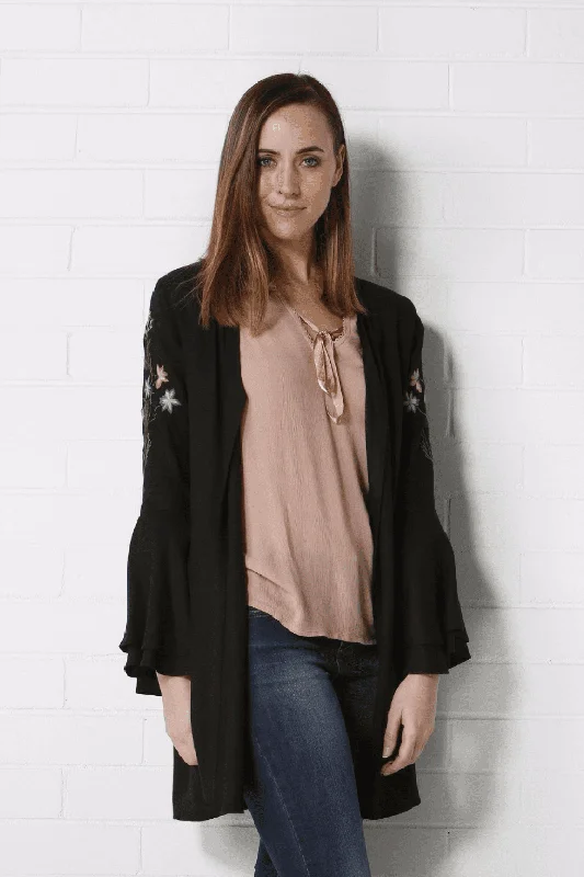 RHIANNA Cardigan- Black Bright Pastel Dark