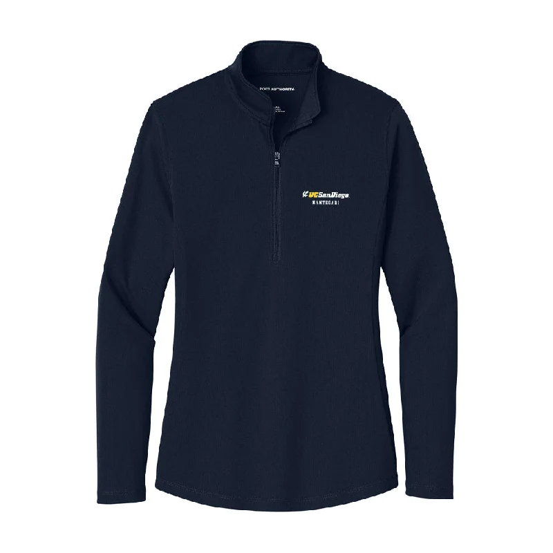 UCSD - NCAA Women's Rowing : Stefano Mantegari - Women's Lightweight Quarter Zip Jacket Zippered Front Buttoned Front Snap Front