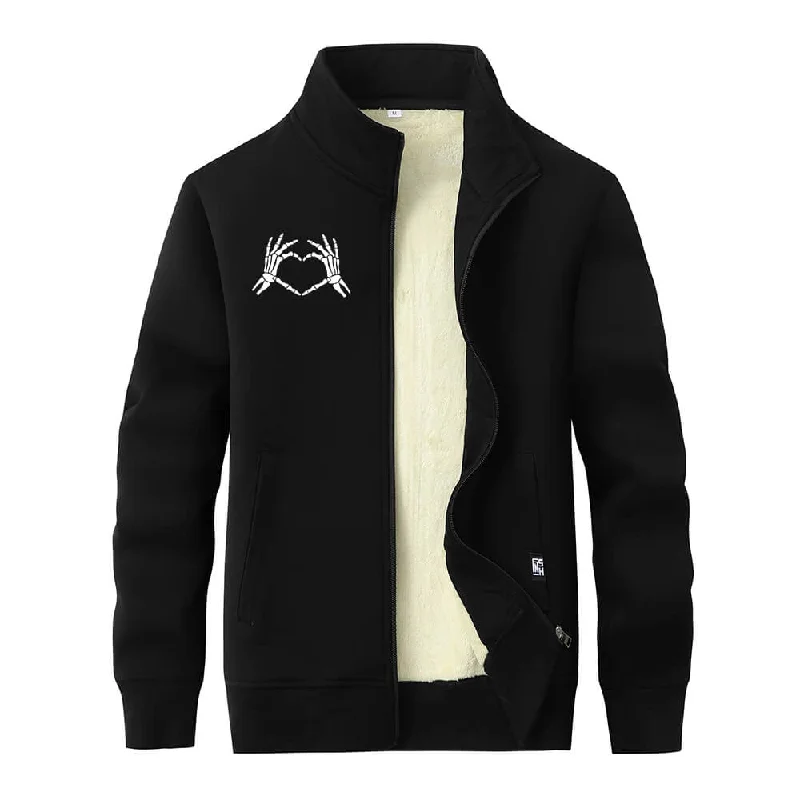 Skull Hand Love Heart Fleece Sherpa Stand Collar Zip Cardigan Notch Collar Peter Pan Collar Cowl Neck Skull Hand Love Heart Fleece Sherpa Stand Collar Zip Cardigan Notch Collar Peter Pan Collar Cowl Neck