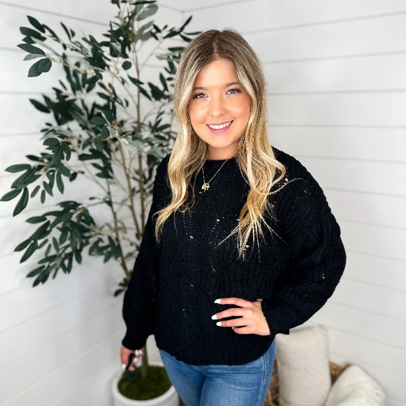 Sew In Love Memorizing Everything Knit Long Sleeve Black Sweater Top Welt Pockets Slit Pockets Flap Pockets Sew In Love Memorizing Everything Knit Long Sleeve Black Sweater Top Welt Pockets Slit Pockets Flap Pockets