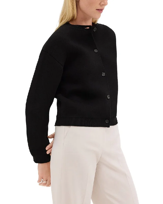 Theory Structured Cardigan Wool Fabric Cashmere Fabric Tweed Fabric