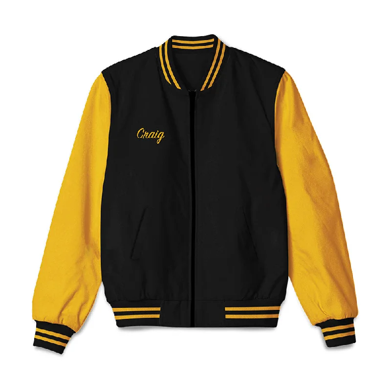 Missouri - NCAA Women's Track & Field : Lexi Craig - Bomber Jacket Denim Fabric Leather Fabric Suede Fabric