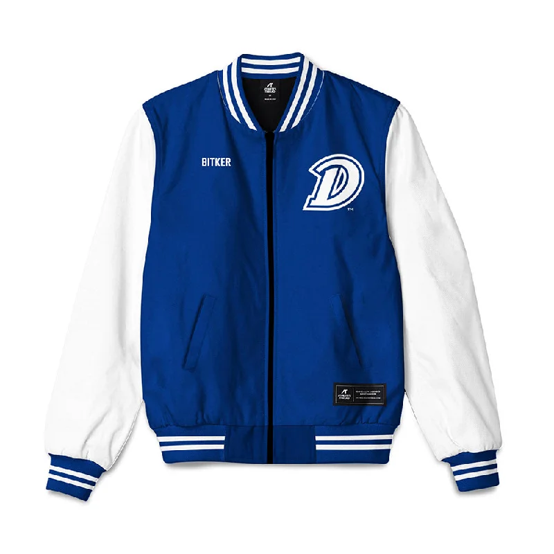 Drake - NCAA Women's Rowing : Lillian Bitker - Bomber Jacket Satin Jacket Silk Jacket Chiffon Jacket