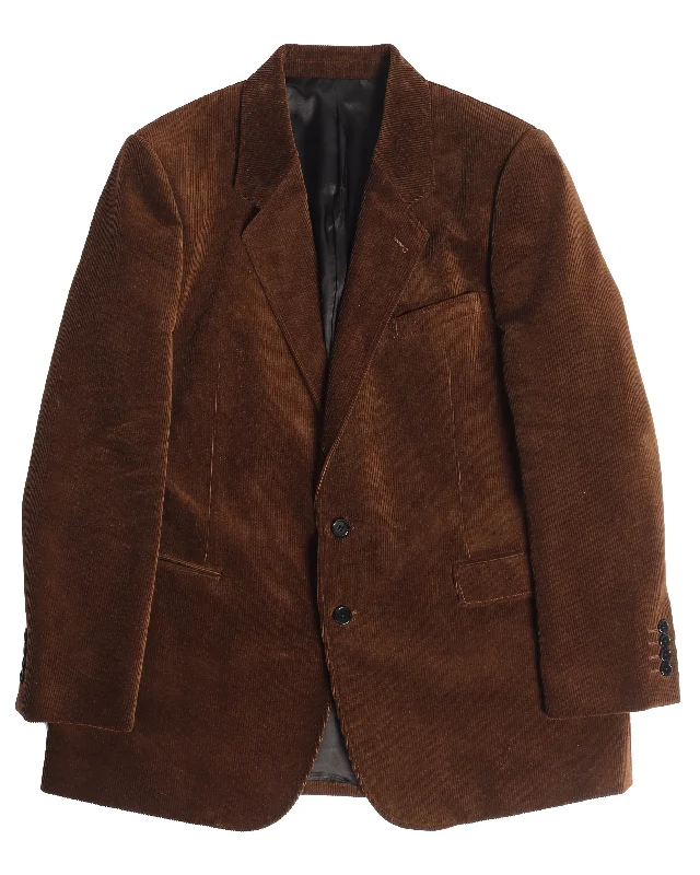 Corduroy Blazer Jacket Women's Luxurious Suit