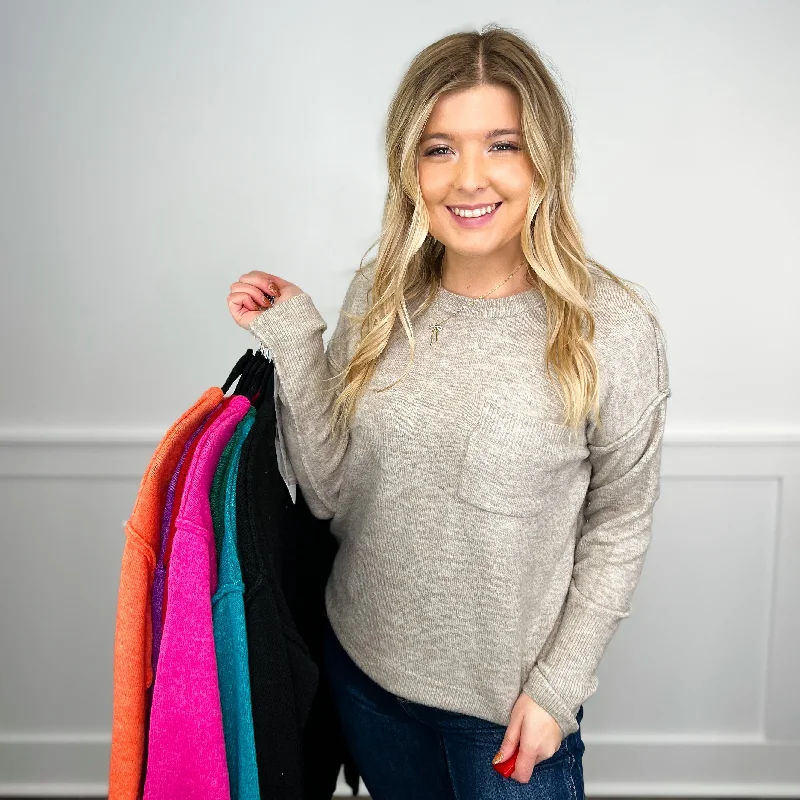 Zenana Drag it Out Long Sleeve Sweater Top - 8 colors! Boxy Sweater Fitted Sweater A-Line Zenana Drag it Out Long Sleeve Sweater Top - 8 colors! Boxy Sweater Fitted Sweater A-Line