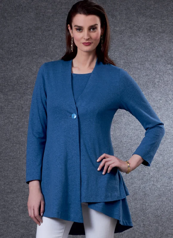 Vogue Cardigan and Tunic V1808 Ribbed Striped Patterned