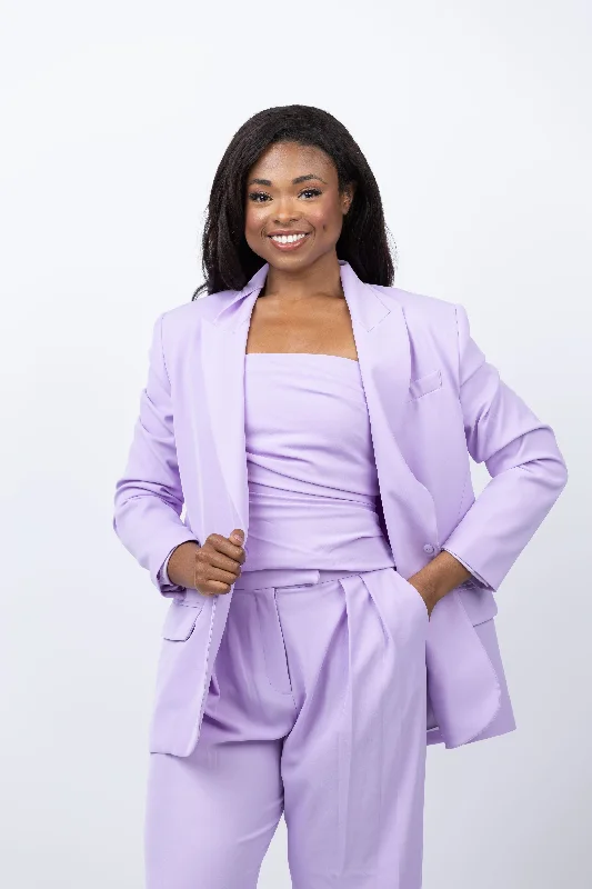 The Sei Oversized Blazer in Icy Lilac Women's Trendy Jacket