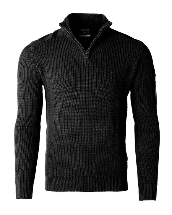 Mens Quarter Zip Up Mock Turtle Neck Sweater Boat Neck Shawl Collar Notched Collar