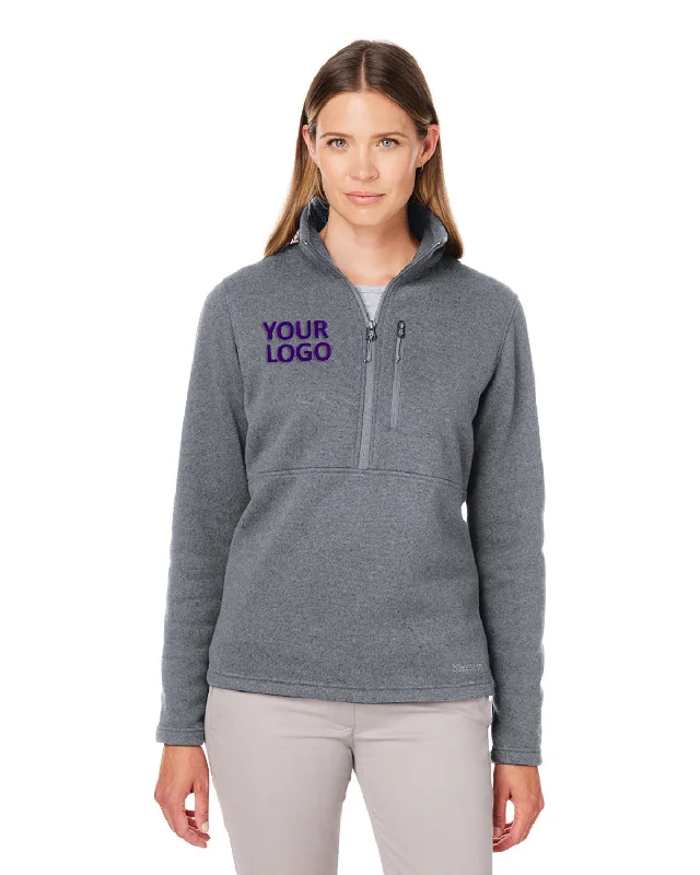 Marmot Ladies Dropline Sweater Fleece Half-Zips, Steel Onyx Glossy Satin Silk