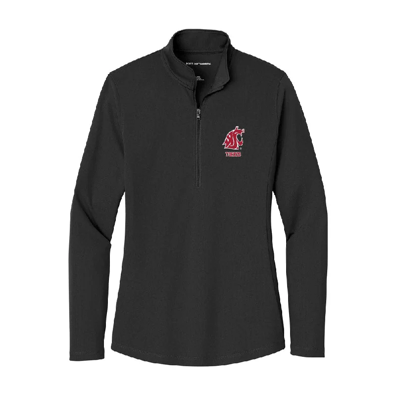 WSU - NCAA Women's Rowing : Sara Torres - Women's Lightweight Quarter Zip Jacket Tailored Jacket Straight Jacket A-Line Jacket